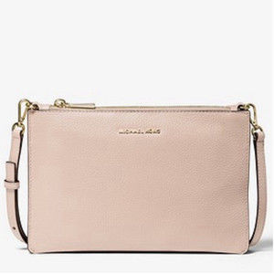 Michael Kors Large Pebbled Leather Double-Pouch Crossbody